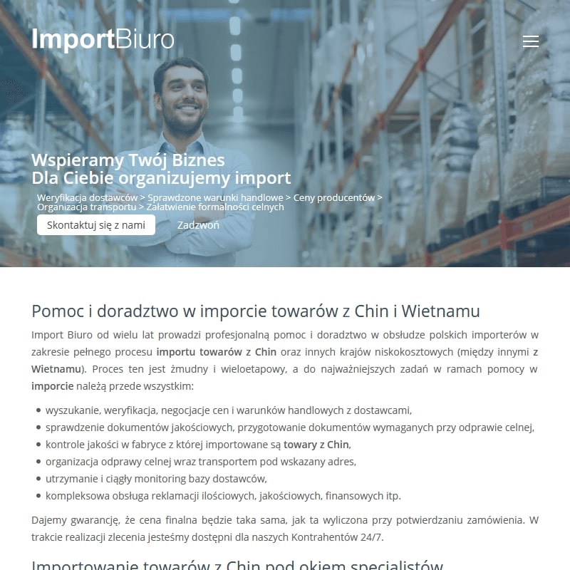Import towarów z Chin